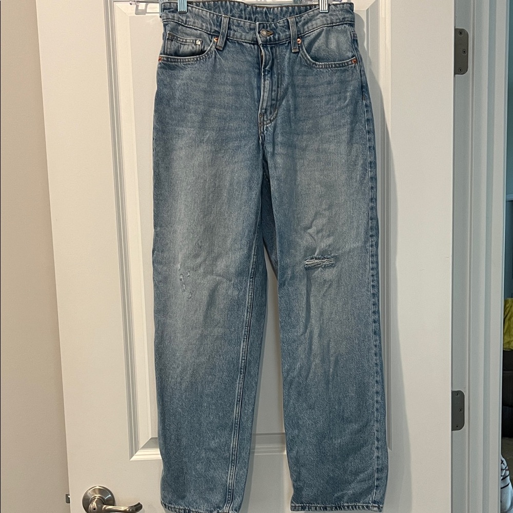 Stylish Light Blue Women's Straight Jeans